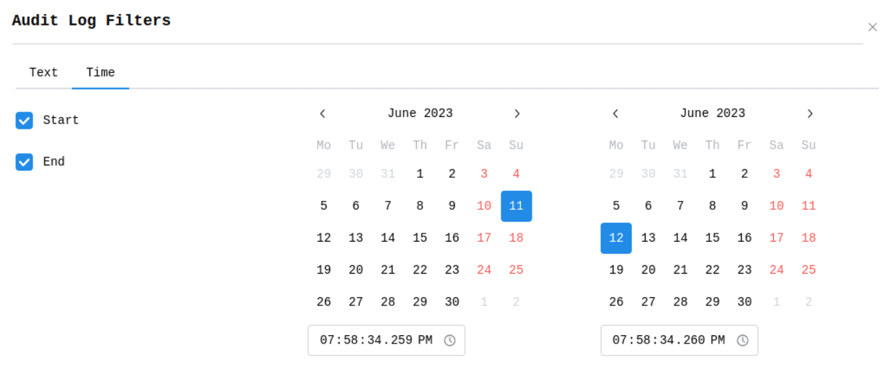 Audit Log Filter By Time Image