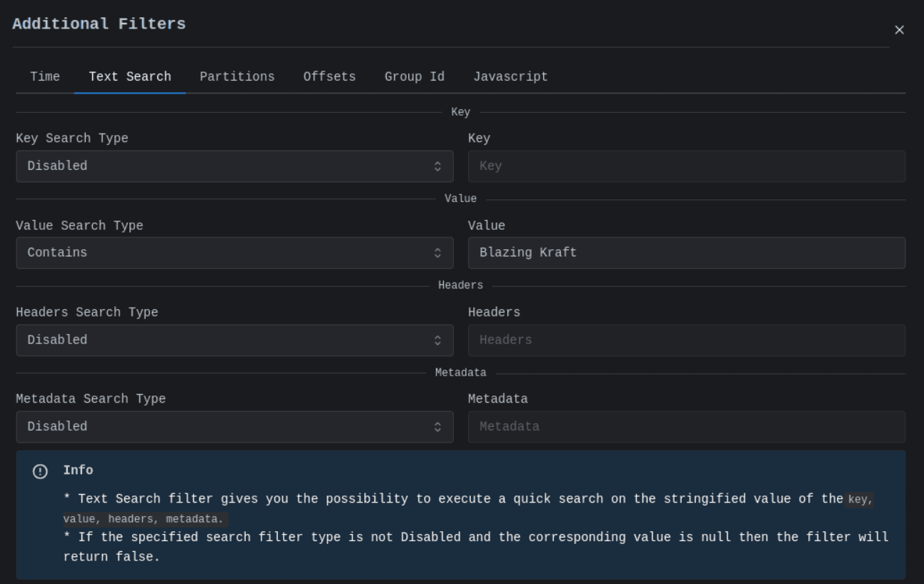 Cluster Consumer Text Filter Image