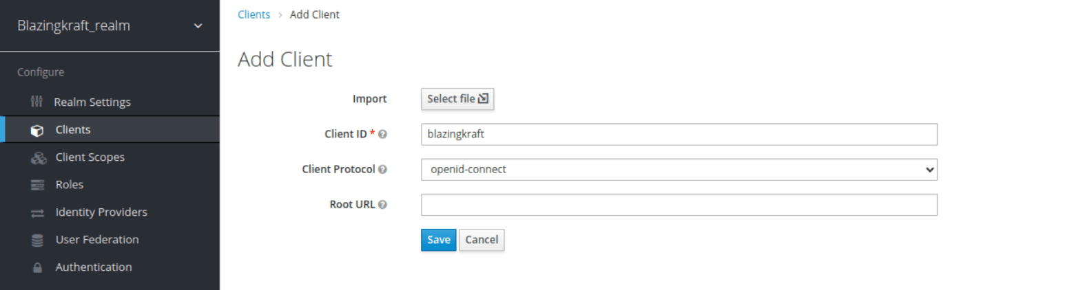 Keycloak Create Client Image