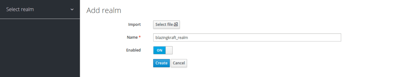 Keycloak Create Realm Image
